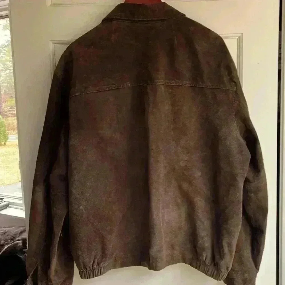 Oversized Suede genuine leather jacket XL American Classics Colebrook - Picture 4 of 6